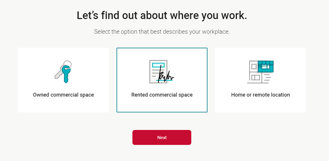 screenshot of business insurance quote step 6