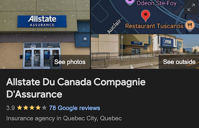 AllState Insurance Ratings in Quebec 