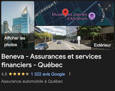 Beneva Assurance Avis Google