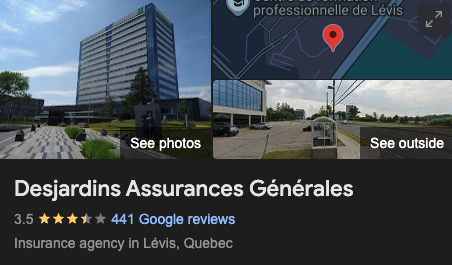 Desjardins Insurance Ratings in Quebec
