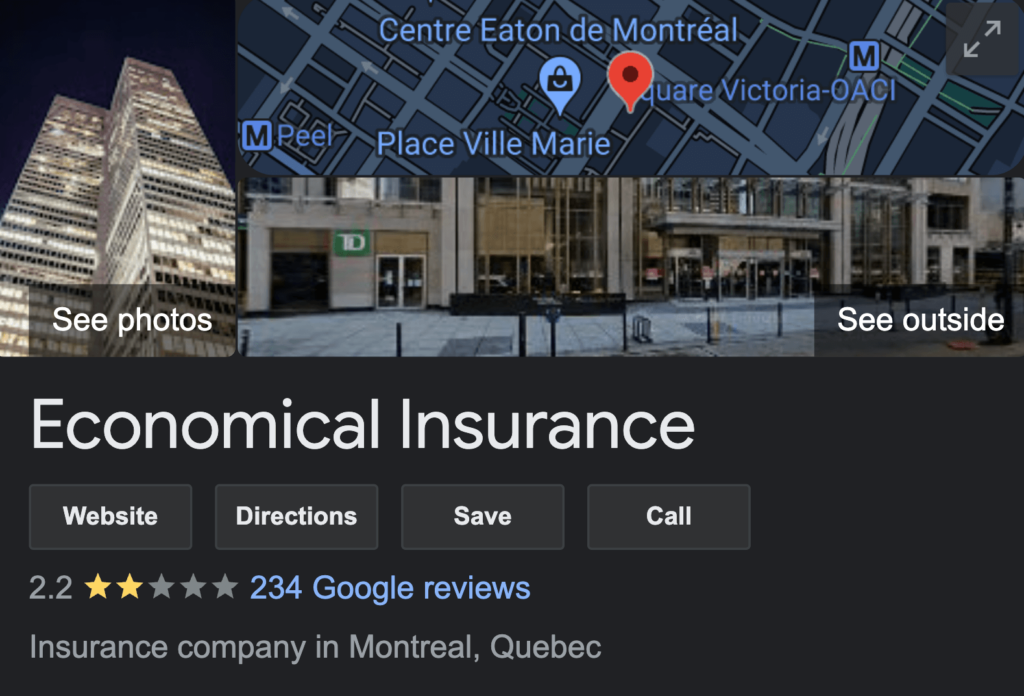 Economical Insurance Quebec Google Ratings | KBD Insurance 