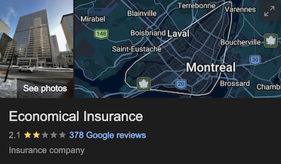 Economical Insurance Ratings in Quebec