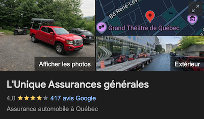 L'Unique Assurance Avis Google
