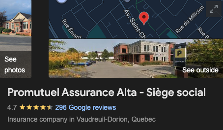 Promutuel Insurance Ratings in Quebec 