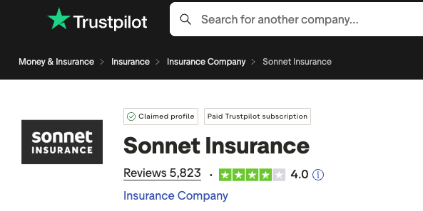 Sonnet Insurance Ratings 