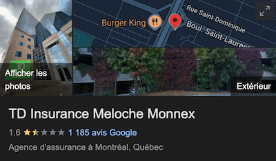 TD Assurance Avis Google